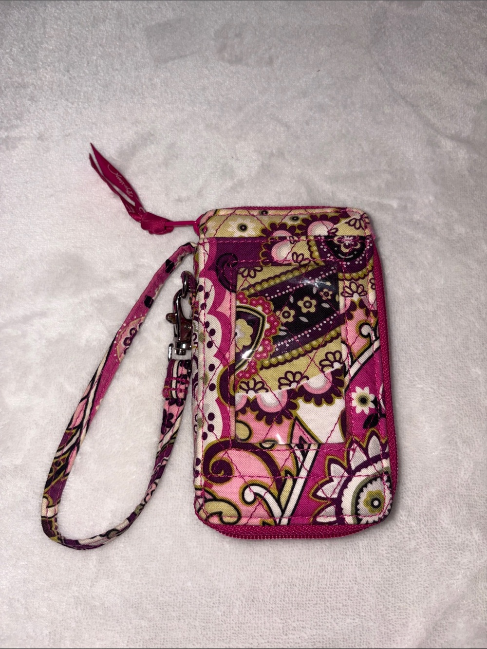 Vera Bradley Wristlet Wallet Very Berry Paisley Quilted